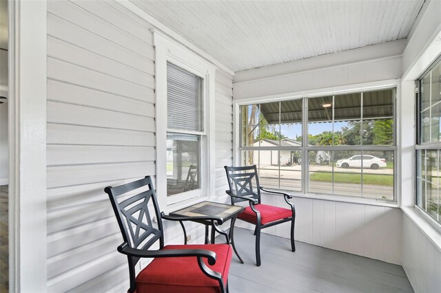 sunroom with plenty of natural light