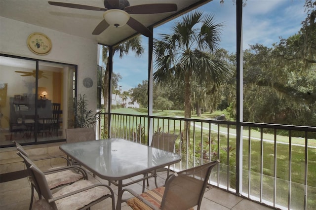 view of sunroom