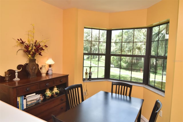 view of dining area