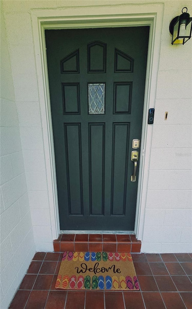 view of doorway to property