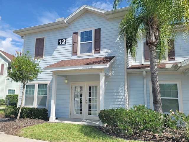 view of front of home featuring french doors