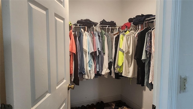 view of walk in closet