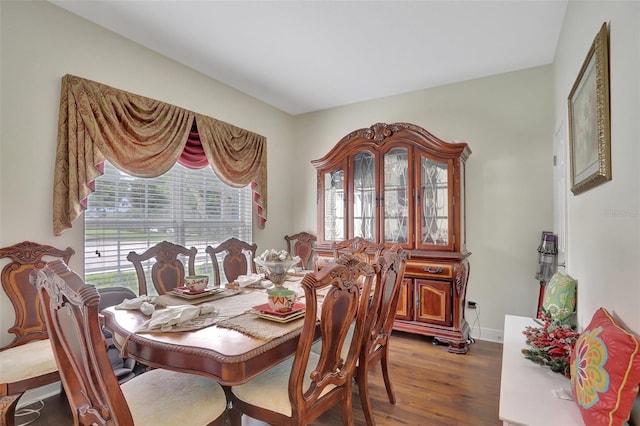 dining room featuring hardwood / wood-style flooring