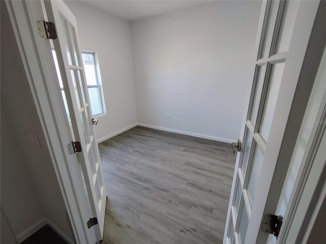 empty room featuring light hardwood / wood-style flooring