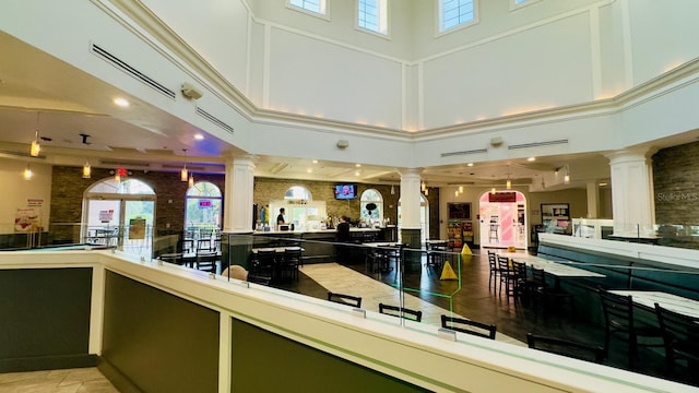 2214 Calabria Ave, Davenport, FL 33897 - reception with visible vents and ornate columns