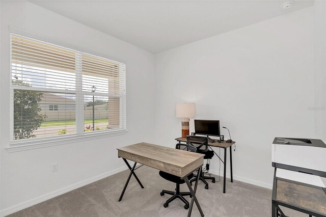 view of carpeted office