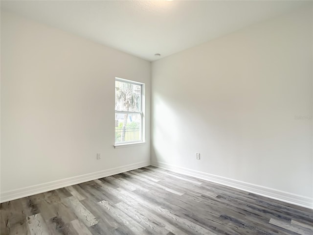 empty room featuring hardwood / wood-style floors