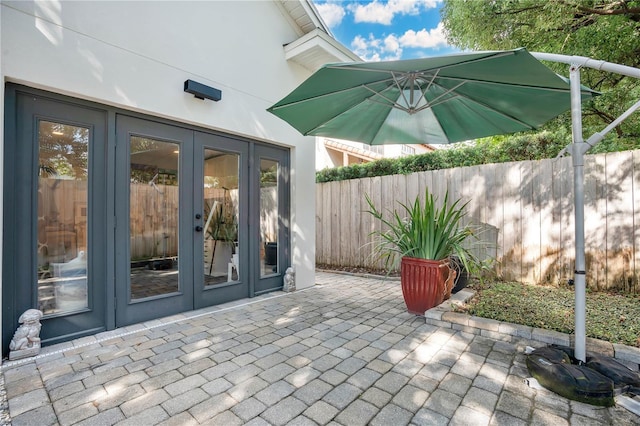 view of patio / terrace with french doors