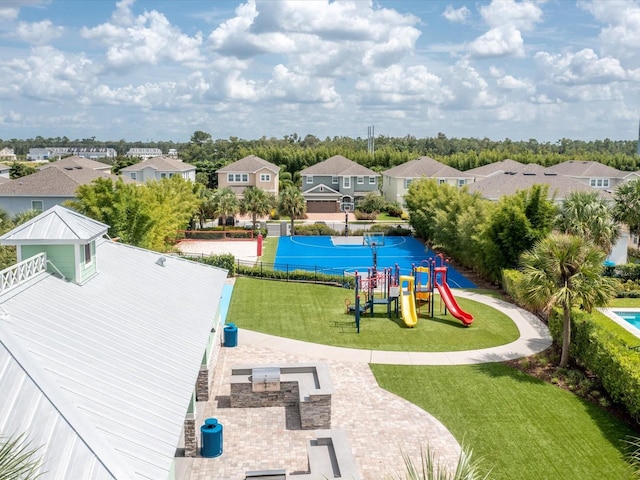 birds eye view of property