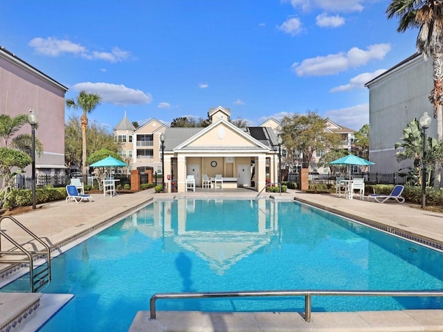 view of pool with a patio area