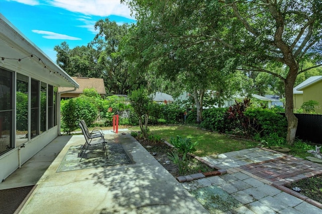 view of yard featuring a patio