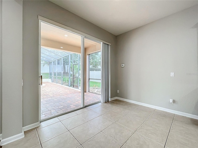 view of tiled spare room