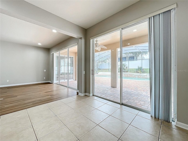 unfurnished room featuring light hardwood / wood-style flooring