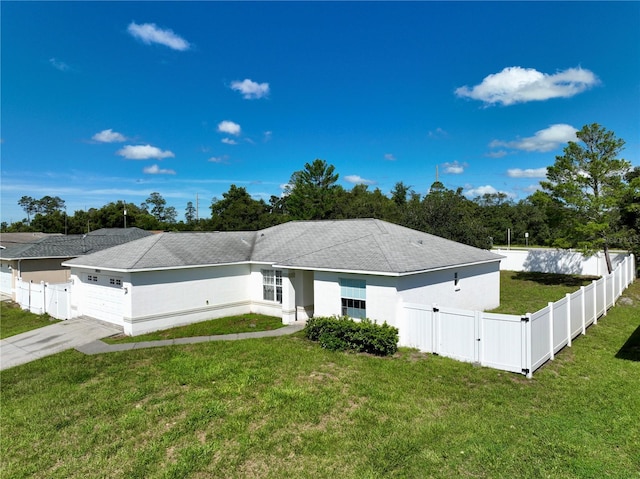 10255 Norwick St, Spring Hill, FL 34608 - single story home with concrete driveway, fence private yard, a front yard, and a gate