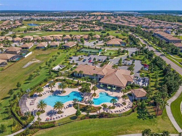 1224 Challenge Dr, Davenport, FL 33896 - birds eye view of property featuring a water view, a residential view, and golf course view