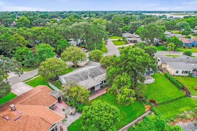 drone / aerial view with a residential view