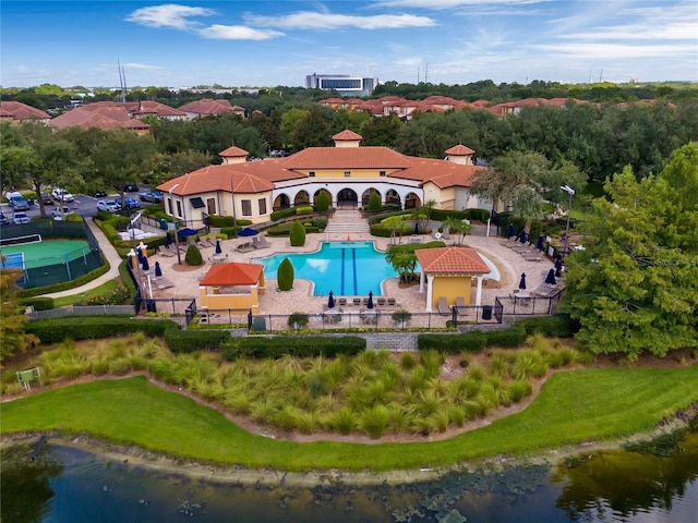 birds eye view of property