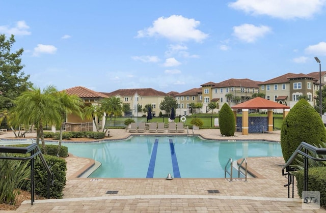 view of pool with a patio area