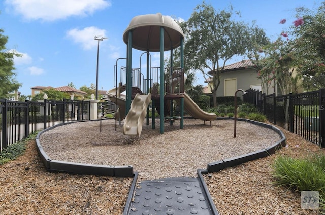 view of jungle gym