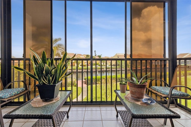 view of sunroom