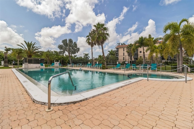 view of pool with a patio area