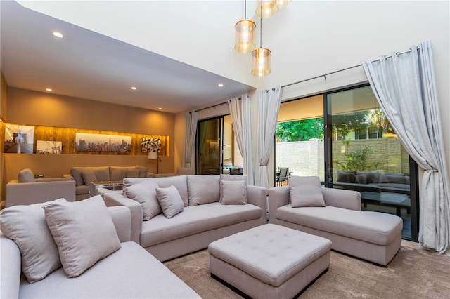 view of carpeted living room