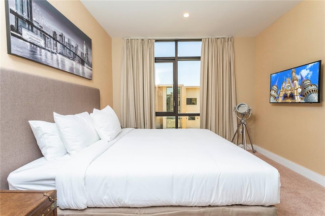 view of carpeted bedroom