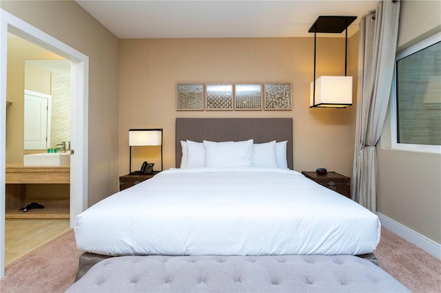 view of carpeted bedroom