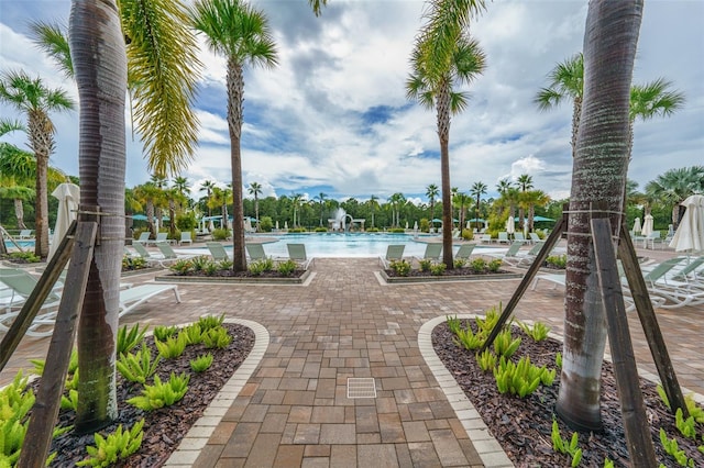 view of community featuring a pool