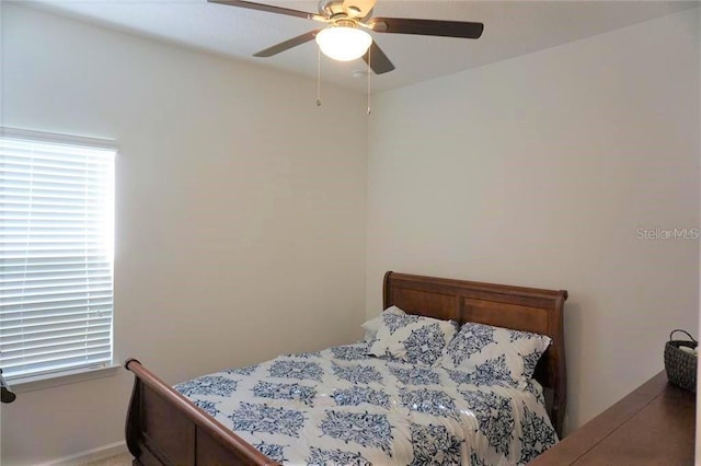 bedroom with ceiling fan