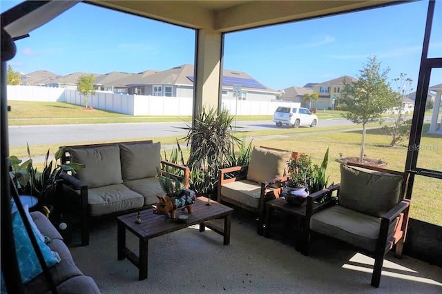 view of sunroom / solarium