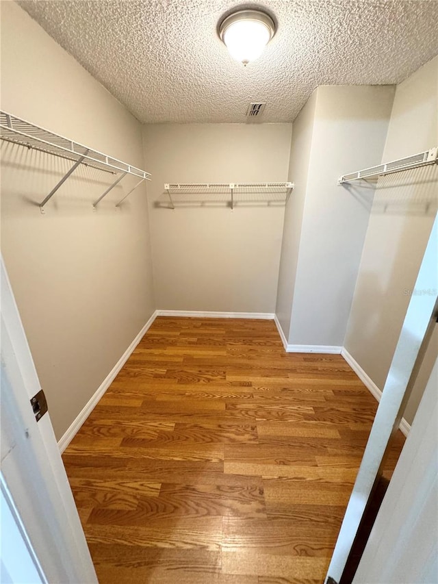 spacious closet featuring wood-type flooring