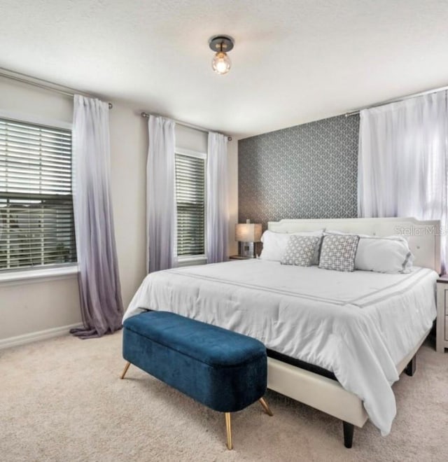 bedroom with carpet floors