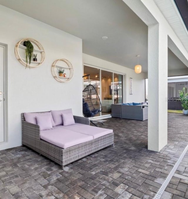 view of patio / terrace featuring an outdoor hangout area