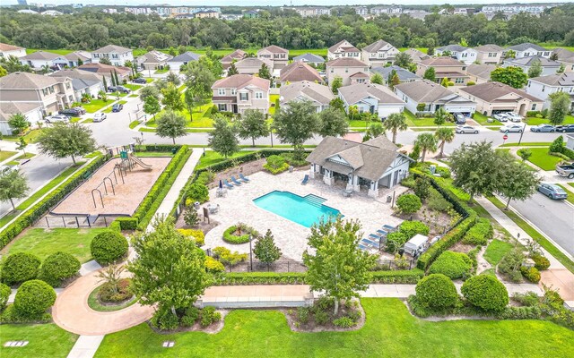 14007 Creek Harbor Dr, Orlando, FL 32824 - bird's eye view with a residential view