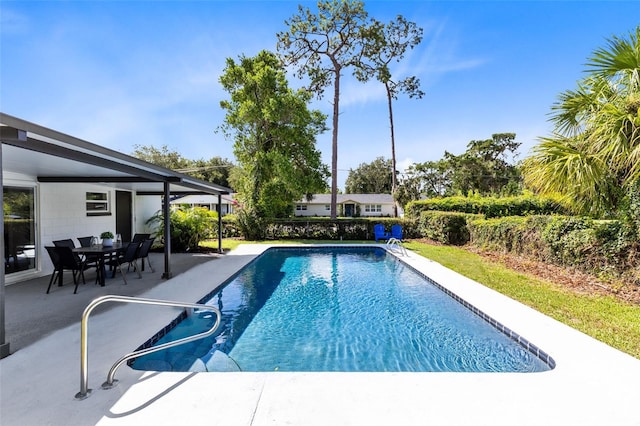 view of pool with a patio area