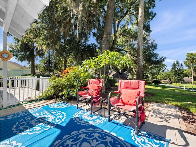 view of patio / terrace with a deck