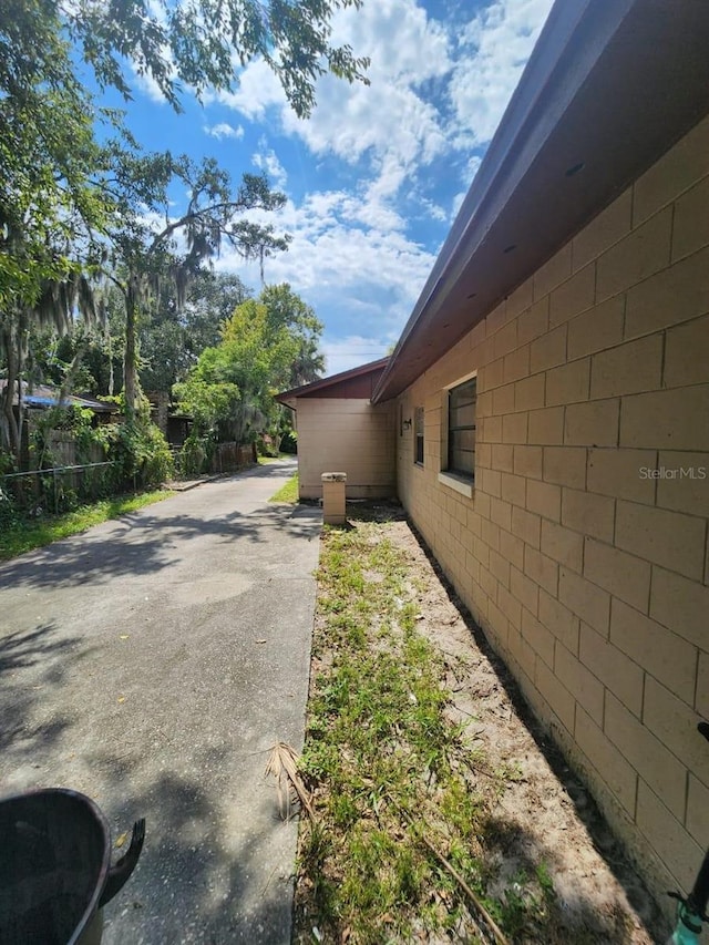 view of home's exterior with a patio area