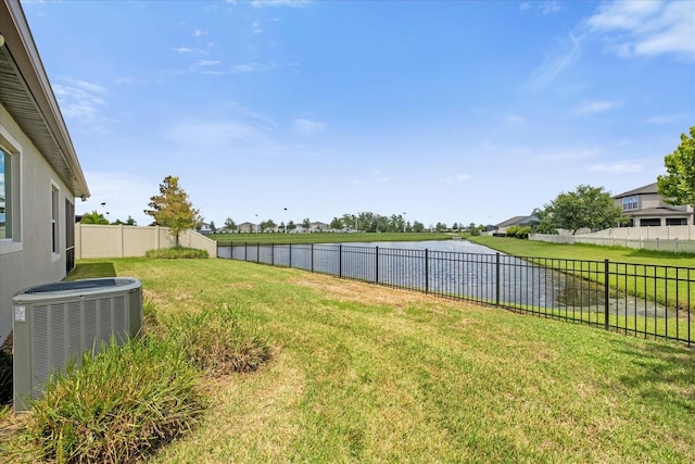 8064 Olive Brook Dr, Wesley Chapel, FL 33545 - view of yard with central air condition unit and a fenced backyard