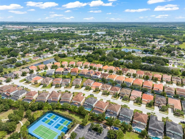 aerial view with a residential view