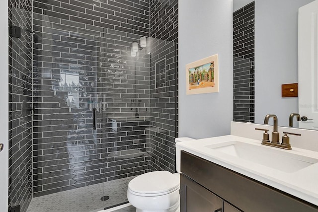 10472 Petrillo Way, Winter Garden, FL 34787 - bathroom featuring vanity, a shower stall, and toilet