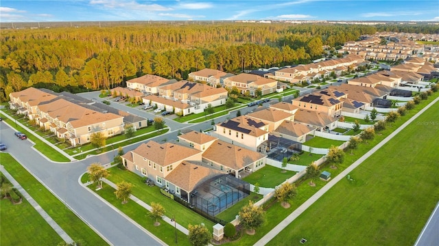 10472 Petrillo Way, Winter Garden, FL 34787 - aerial view with a wooded view and a residential view