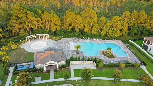 10472 Petrillo Way, Winter Garden, FL 34787 - bird's eye view with a view of trees