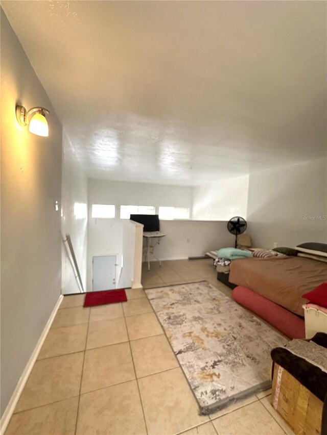 interior space featuring tile patterned flooring