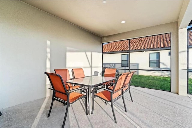 view of patio / terrace featuring outdoor dining area