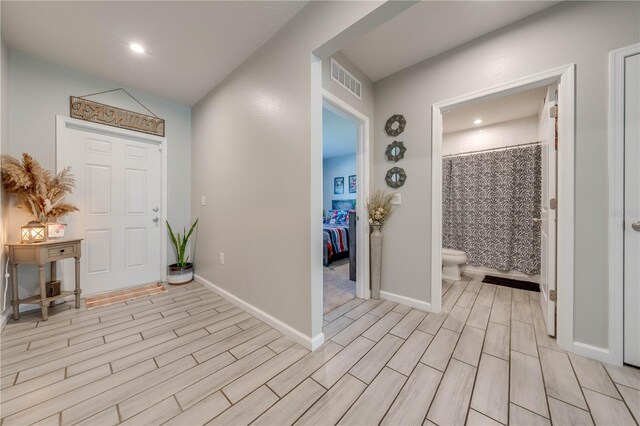 entryway featuring light hardwood / wood-style floors