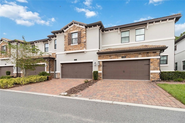 view of front of home featuring a garage