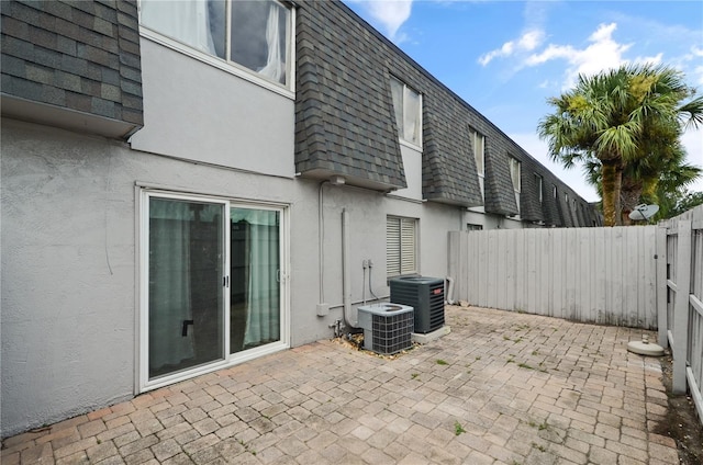 view of patio / terrace with central AC