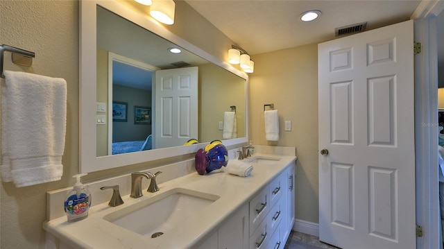 bathroom with vanity