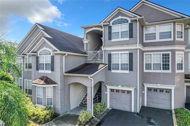 view of property with a garage